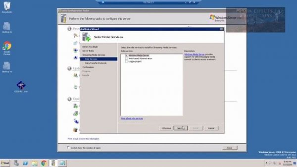 Windows 2008 R2 Server - Install Windows Media Services