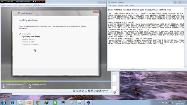 titorial windows 2008 menggunakan virtual box смотреть онлайн