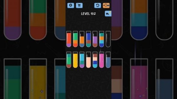 Water Color Sort Level 192 Walkthrough Solution iOS/Android