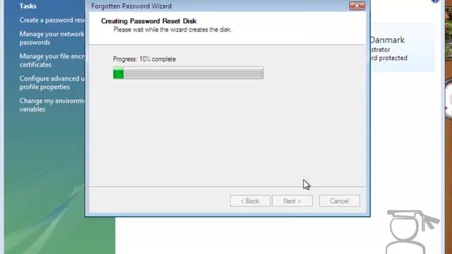 تدریس ویندوز ویستا Windows Vista درس 44- بازآوری رمز Reset Password