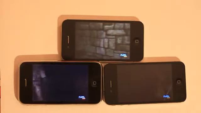 iPhone 4s vs iPhone 4 vs iPhone 3GS 3D Benchmark with PaWaMark! YouTube смотреть онлайн