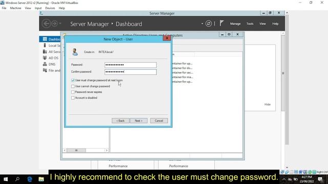 How to create a user domain in Windows server 2012 R2 in Virtual Machine смотреть онлайн