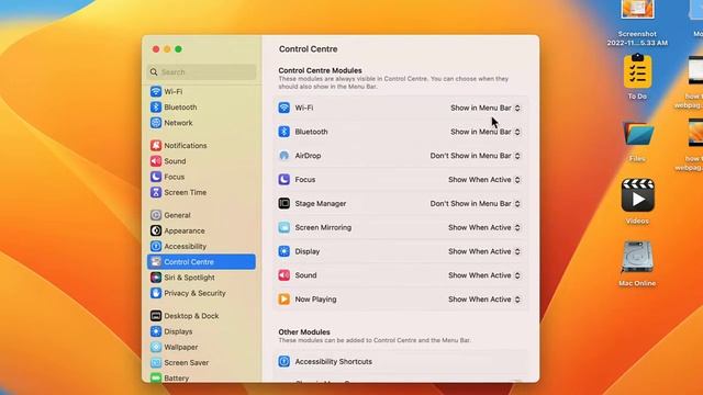 How to Add or Remove Icons in MacBook Control Center смотреть онлайн