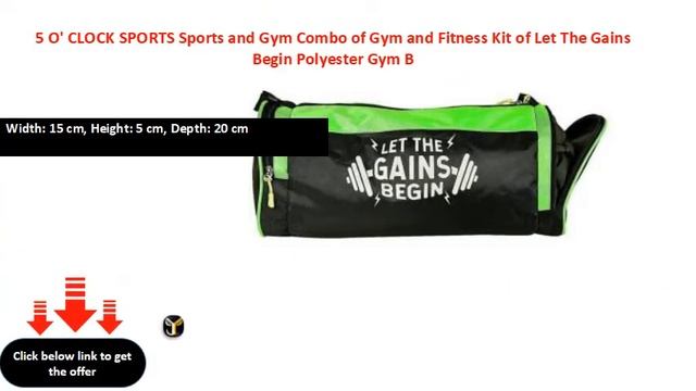 5 O' CLOCK SPORTS Sports and Gym Combo of Gym and Fitness Kit of Let The Gains Begin Polyester Gym смотреть онлайн