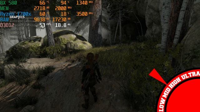 Rise of the Tomb Raider Ryzen 1700x + RX 580 8 GB different settings смотреть онлайн