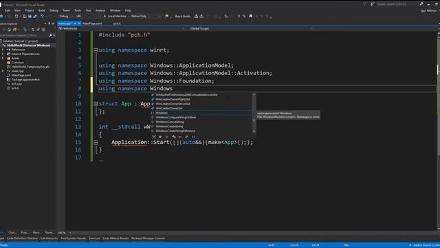 C++/winRT UWP "Hello, World!" (outdated as of VS 2017 15.7.3) смотреть онлайн