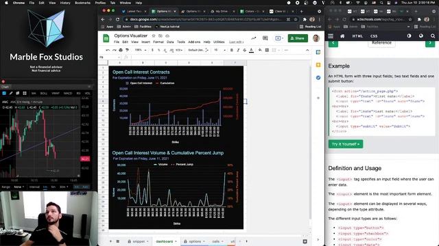 AMC Live Price Action & Options Visualizer смотреть онлайн