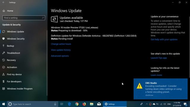 Windows 10 Insider preview build 17120 Released March 13th 2018 смотреть онлайн