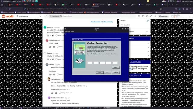 Installing Windows 98 in QEMU смотреть онлайн