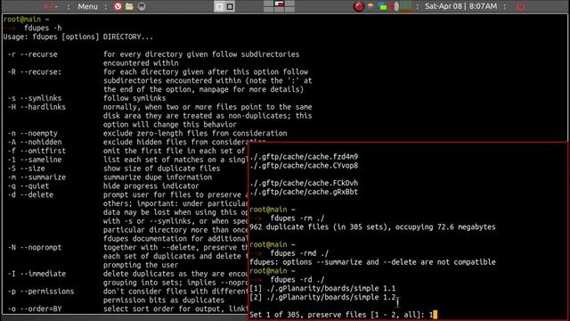 fdupes in puppylinux, delete duplicate files смотреть онлайн