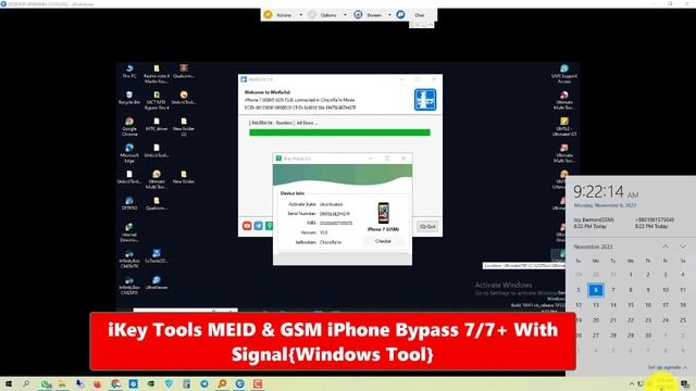 IKey Tools MEID & GSM IPhone Bypass 77+ With Signal { Windows Tool }