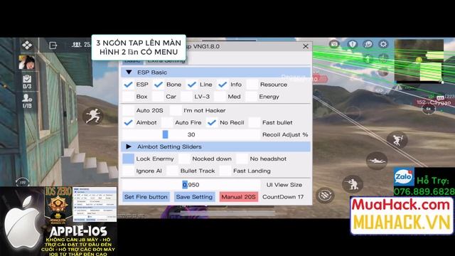 HƯỚNG DẪN ZERO HACK P.U.B.G IOS IPHONE IPAD CÀI ĐẶT TRỰC TIẾP TẠI MUAHACK смотреть онлайн