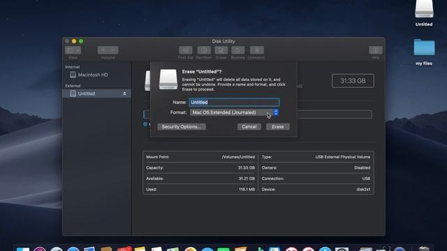 How to format a flash drive in macOS!(2019,Mojave) смотреть онлайн