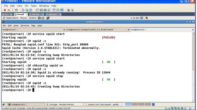 8- Service squid-proxy on CentOS part 1 смотреть онлайн