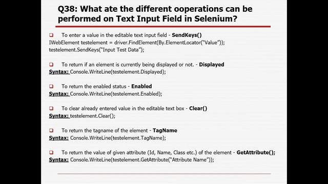 Selenium WebDriver Interview Question & Answers with C# - Part 2 (Second Set of 25 Q & A) смотреть онлайн