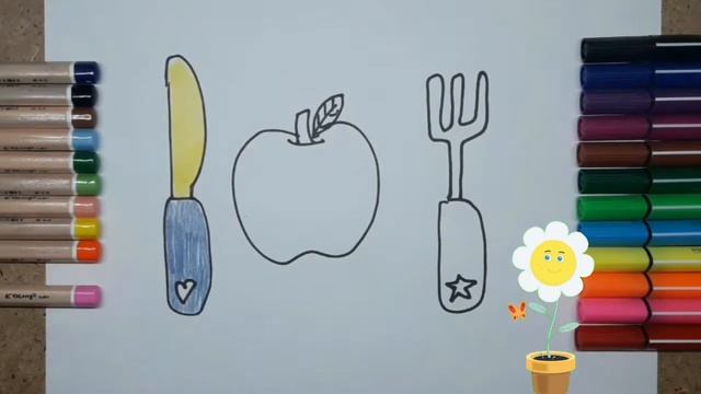Apple knife fork for kids/Bolalar uchun olma pichoq sanchiq/Яблочный нож вилка для детей смотреть онлайн