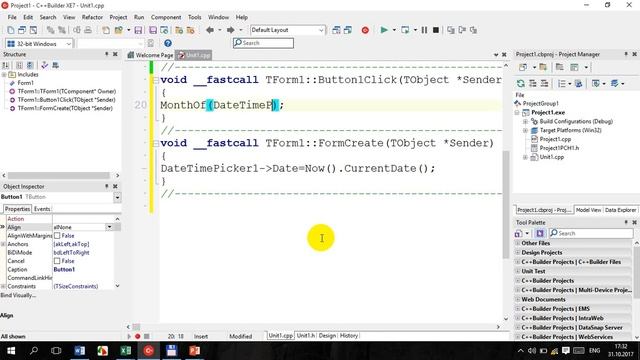 RAD Studio XE7, C++ builder, 11-dars "date maskedit" смотреть онлайн