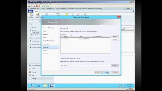 Microsoft System Center Virtual Machine Manager 2012 User Roles смотреть онлайн