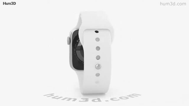 Apple Watch Series 5 44mm Silver Aluminum Case With Sport Band 3D Model By 3DModels.org