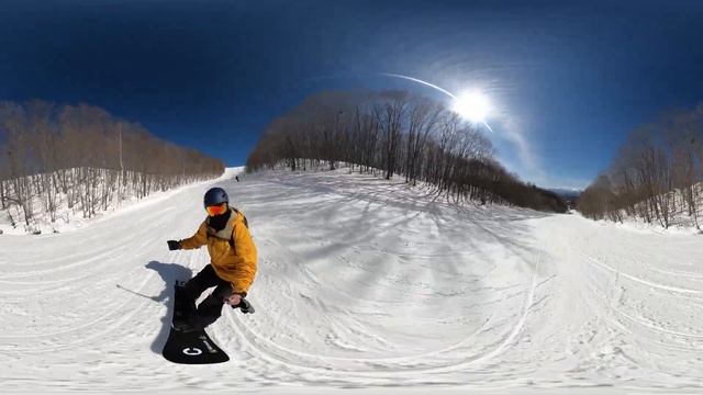 [VR.360.5K] 2021.02.14 Takatsue ski resort, course 14, take 2, ground camera angle смотреть онлайн