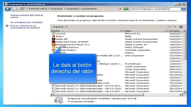 Cómo desinstalar un programa de Windows 7 смотреть онлайн