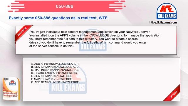 050-886 - Foundation of Novell Networking: NetWare 6.5 Question Bank with Real Questions смотреть онлайн