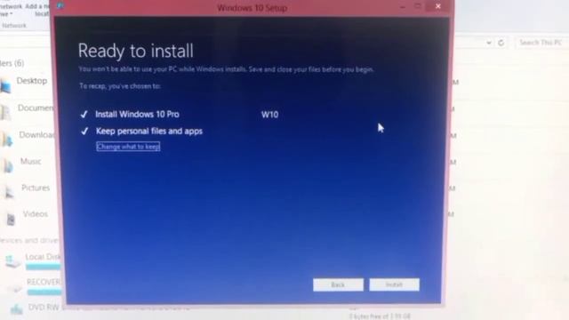 How to install and activate Windows 10 through DVD without loosing any files. смотреть онлайн