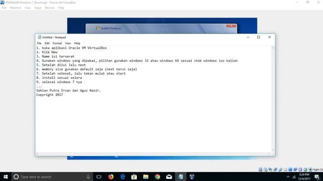 Cara Memasang Windows 7 di Virtual Box смотреть онлайн