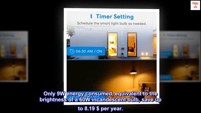 Smart LED Light Bulb, meross Smart WiFi LED Bulbs Compatible with Apple HomeKit,Siri,Alexa смотреть онлайн