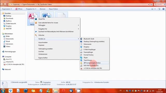 Windows 7 - ZIP-Paket mit mehreren Dateien erstellen (Ohne Zusatztool) смотреть онлайн