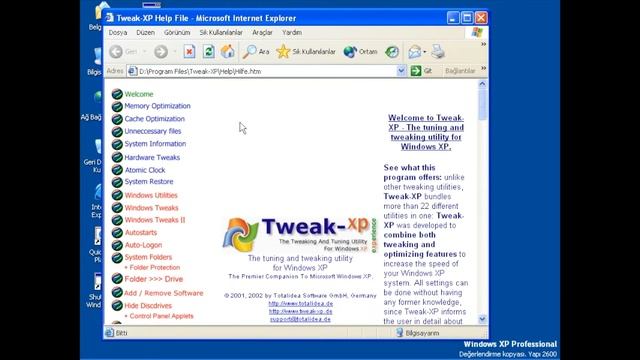 Windows XP Öğreniyorum 115: Tweak XP | Help + Settings | Program Help смотреть онлайн