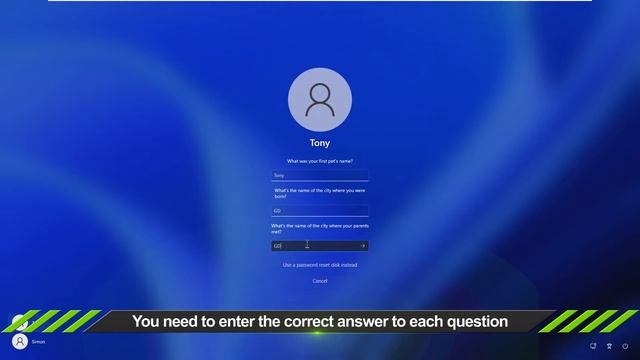 Windows 11 Local Account Password Reset by Answering Security Questions смотреть онлайн