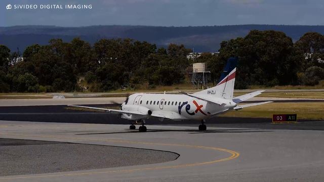 REX Regional Express (VH-ZLJ) Saab 340B departing RW03. смотреть онлайн