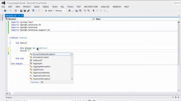 VB Net Selenium Open Internet Explorer Window