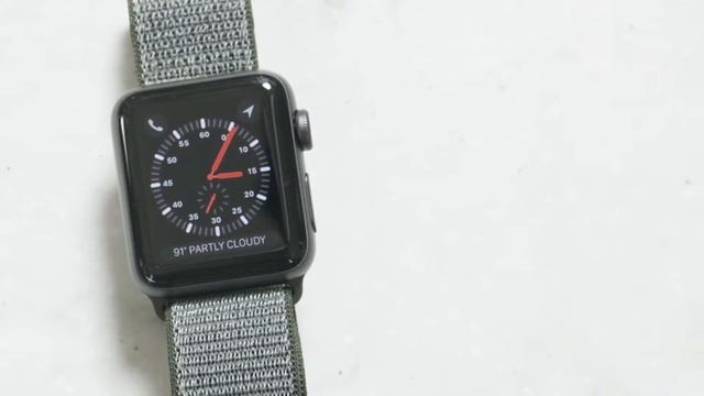 Apple Watch Series 3 Cellular 38mm Sport Loop Band - Gray on QVC смотреть онлайн