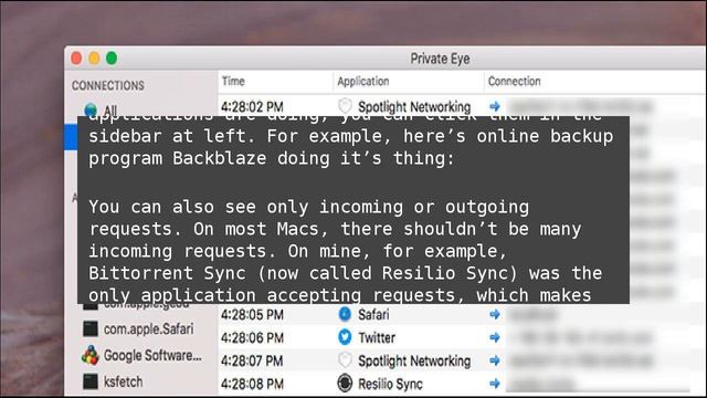 See All Your Mac’s Network Traffic in Real Time With Private Eye смотреть онлайн