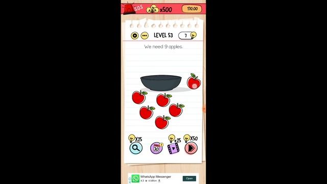 Brain Test Level 53 Answer - We Need 9 Apples смотреть онлайн