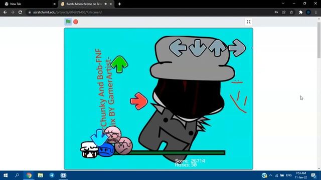 [FNF/Scratch] Monochrome but Dave and Bambi Sings It (With Lagginess) смотреть онлайн