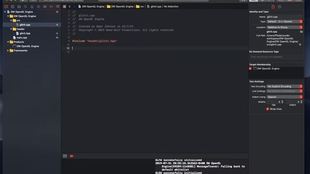 DW OpenGL Engine C++ Log #1 - Initialisation смотреть онлайн