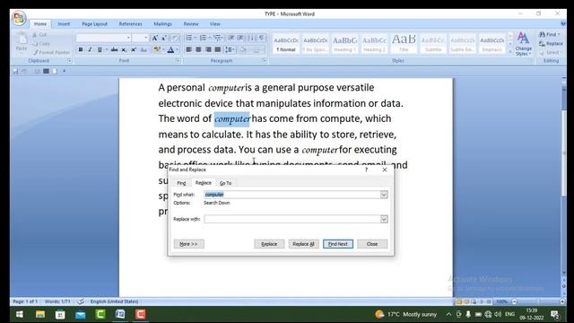 How to find similar word from MS Word 2007 | How to replace word from MS Word 2007 | MS Word Editin смотреть онлайн