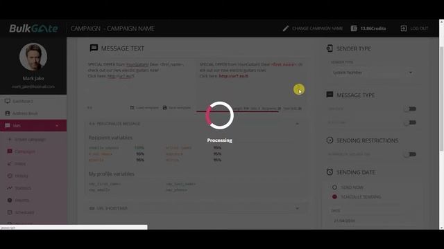 Campaign personalization | BulkGate SMS Gateway смотреть онлайн