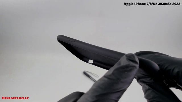 Apple iPhone 7/8/Se 2020/Se 2022 Vennus švelnaus silikono dėklas su žiedu - juodas смотреть онлайн