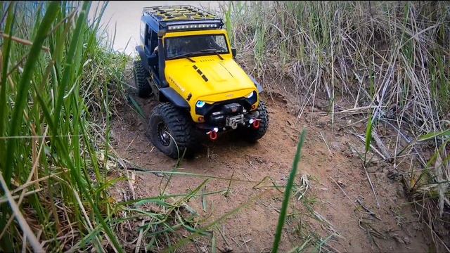NEW Jeep Wrangler Rubicon JK (scx10 ii KYX, Hobbywing axe 2300kv) смотреть онлайн