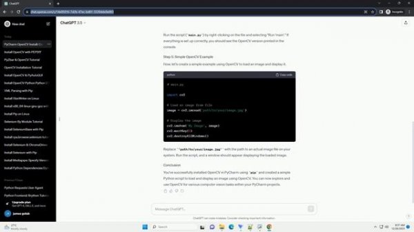 pycharm pip install opencv python