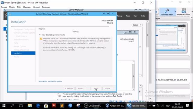 Konfigurasi Dasar Windows Server 2012R di Virtual Box смотреть онлайн