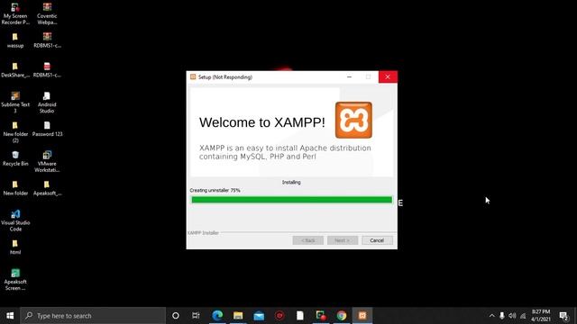 How to install Xampp on windows 10|How to solve Apache shutdown problem. смотреть онлайн