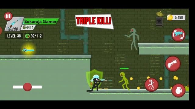 Green Sewer Chapter 6 Underpassage Level 36-40 Stickman Zombie Shooter android game смотреть онлайн