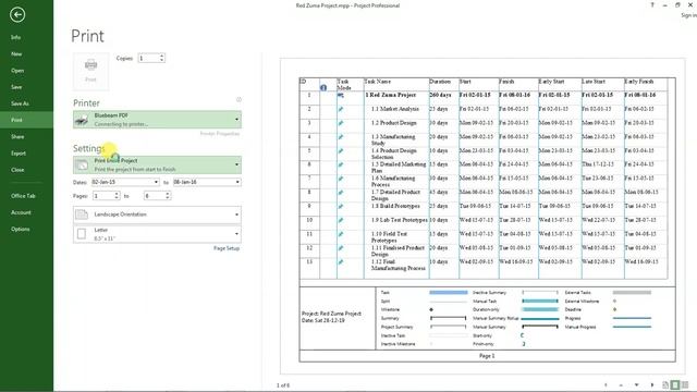 How to Format & Share Your Microsoft Project Plan - Red Zuma Project - Lesson 03 смотреть онлайн
