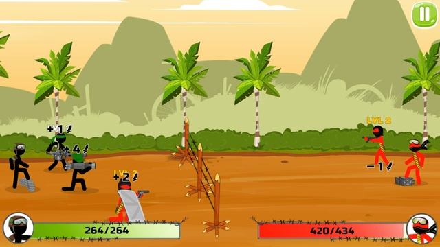 Stickman Army : Team Battle (Part 4 100% with perfect final round) / Android Gameplay HD смотреть онлайн