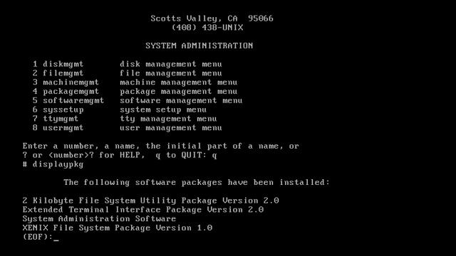 Microport UNIX SVR3.2.2 (x86) running under VirtualBox смотреть онлайн